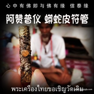 泰国佛牌 阿赞普仪 蛇皮符管塔固 招财生意 偏财赌运 正偏财 贵人缘 桃花姻缘